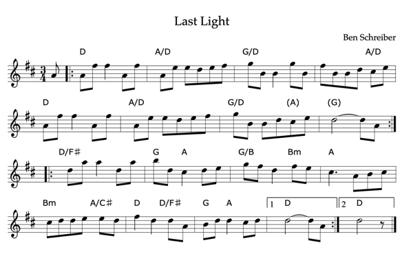 Tune:  Last Light