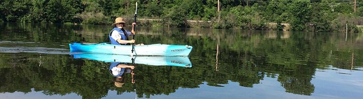Cathie in her Kayak