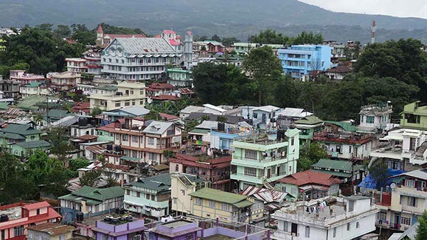 Panorama of Shillong rooftops